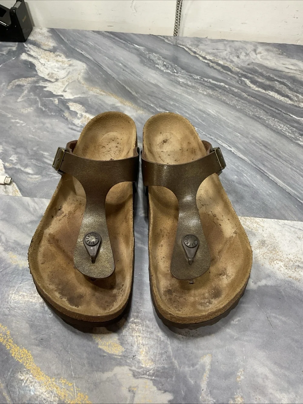 Birkenstock Women Shoes Gizeh T-strap Thong Sandals Flats Slip On Size 38 - Picture 1 of 16
